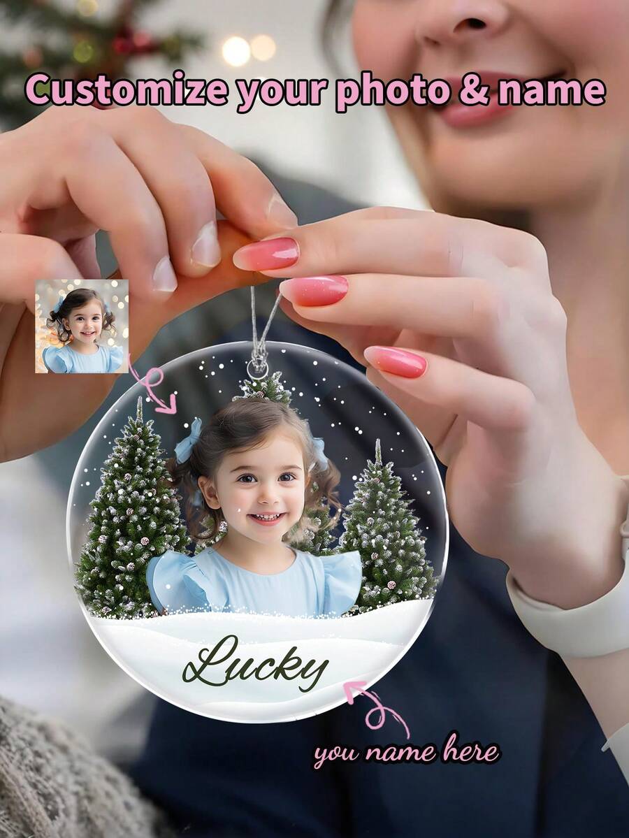 Personalized Custom Photo & Name Ornament Christmas Gift!