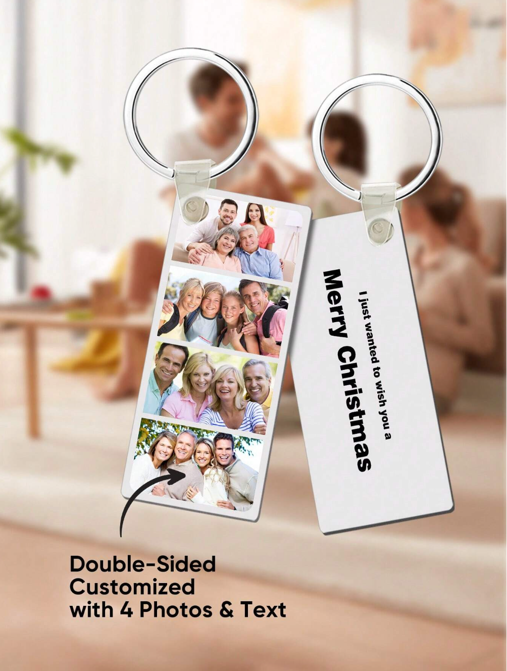 Personalized Family Photo Keychain