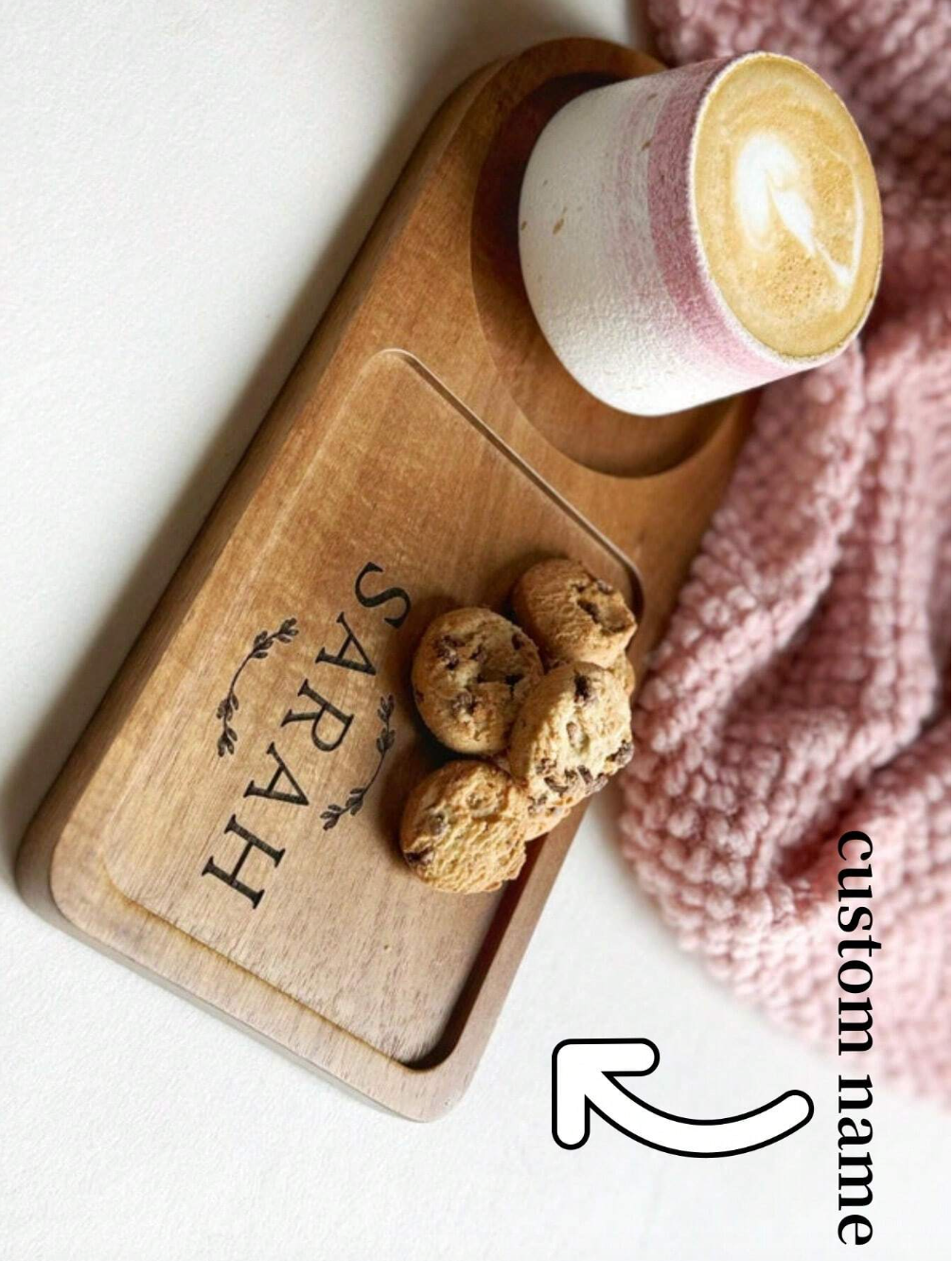 Personalized Engraved Tea & Biscuit Board