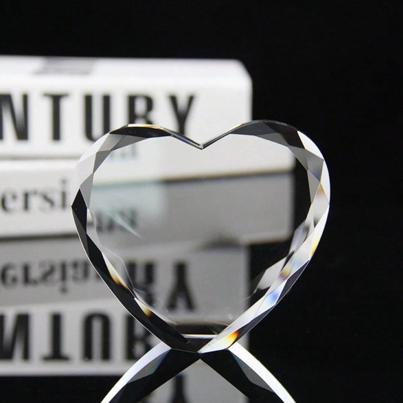 Personalized Laser Engraved Heart-Shaped Glass Portrait
