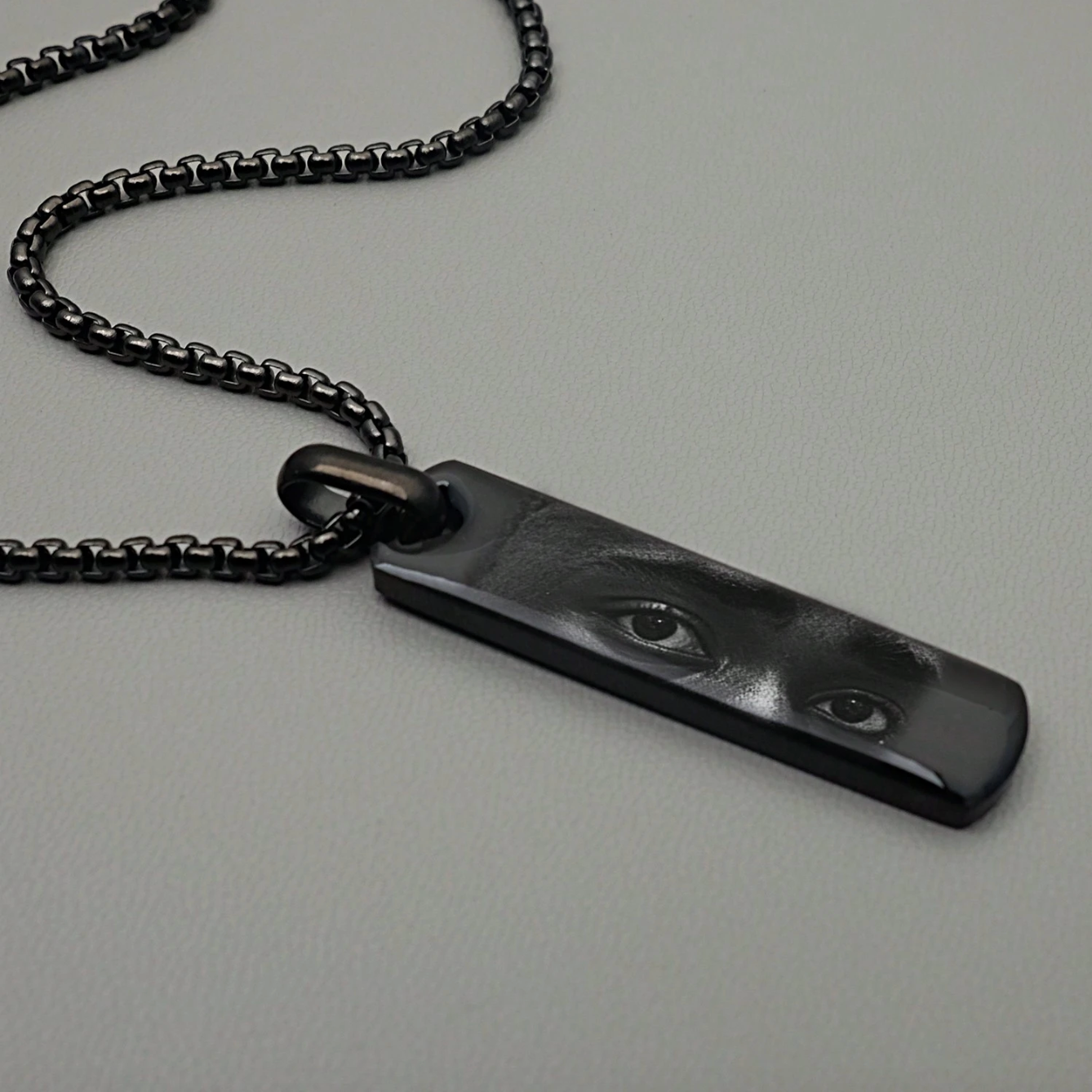 Personalized Couple Eye Photo Necklace