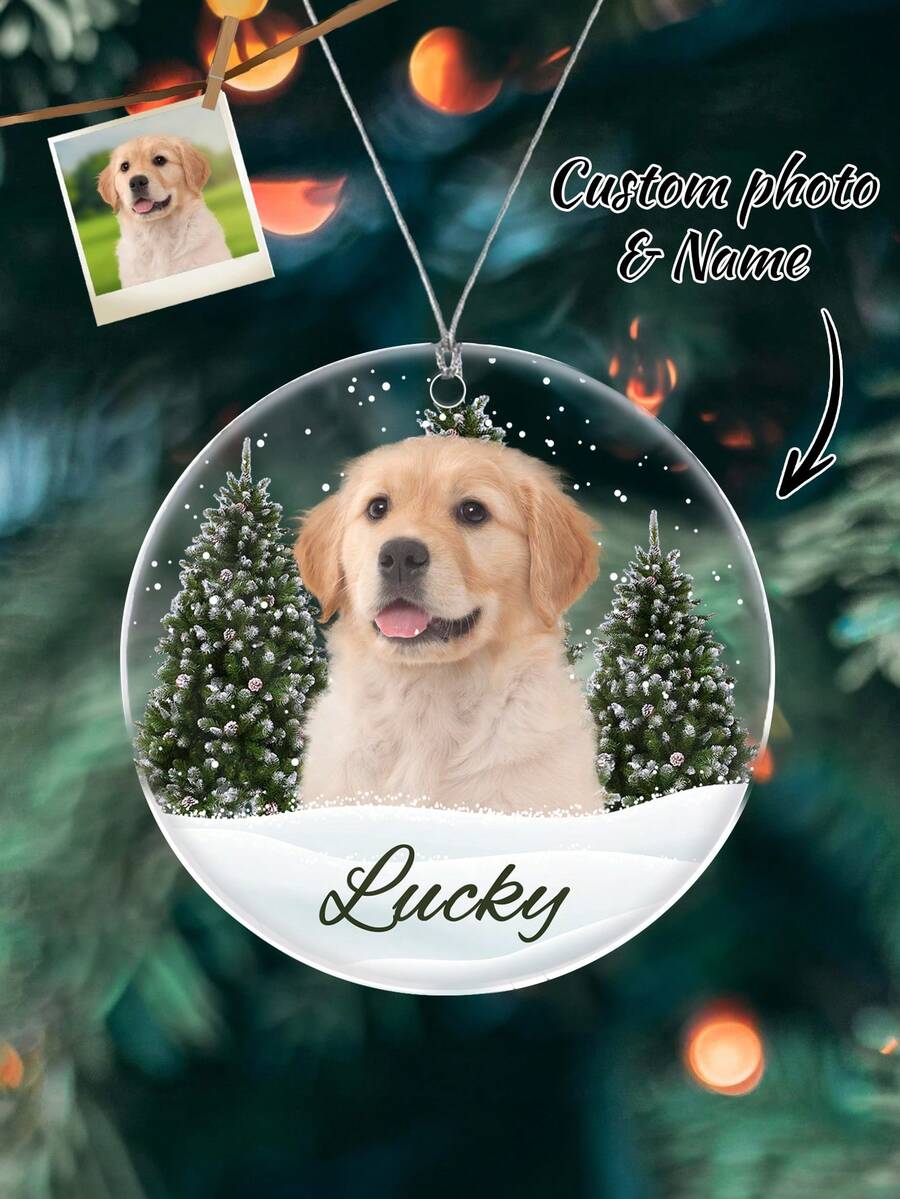 Personalized Custom Photo & Name Ornament Christmas Gift!