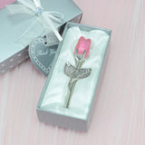 Mini Glass Rose Crystal Flower Red Artificial Flower Gift