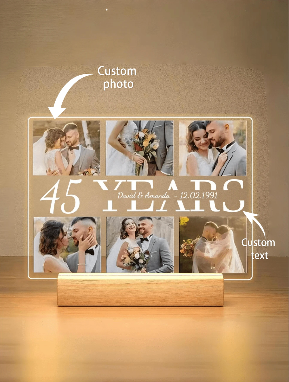 Personalized Photo Acrylic Night Light