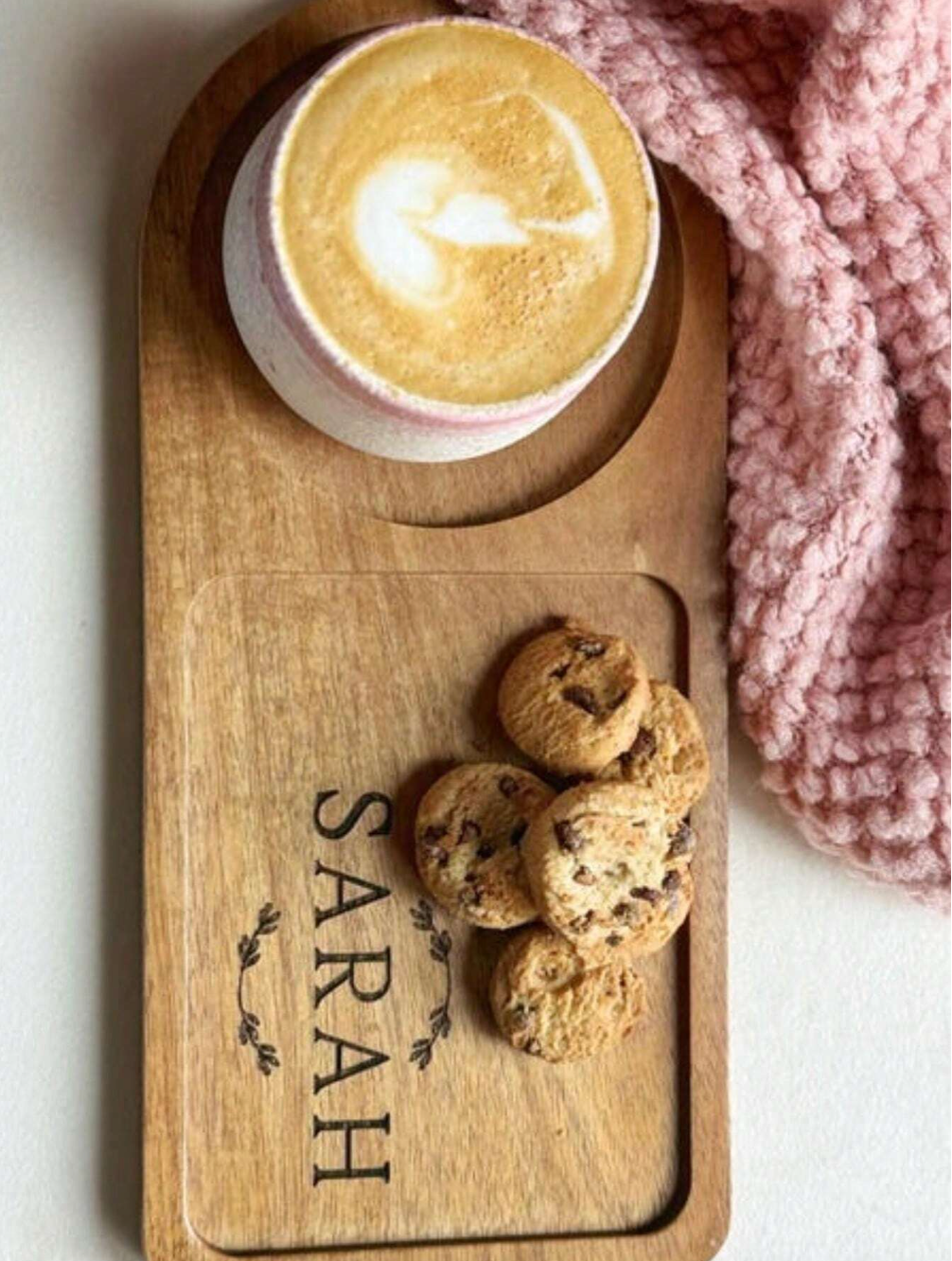 Personalized Engraved Tea & Biscuit Board