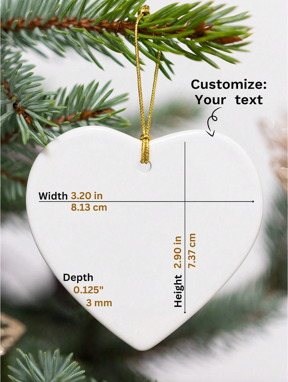 Personalized Christmas Engagement Ornament