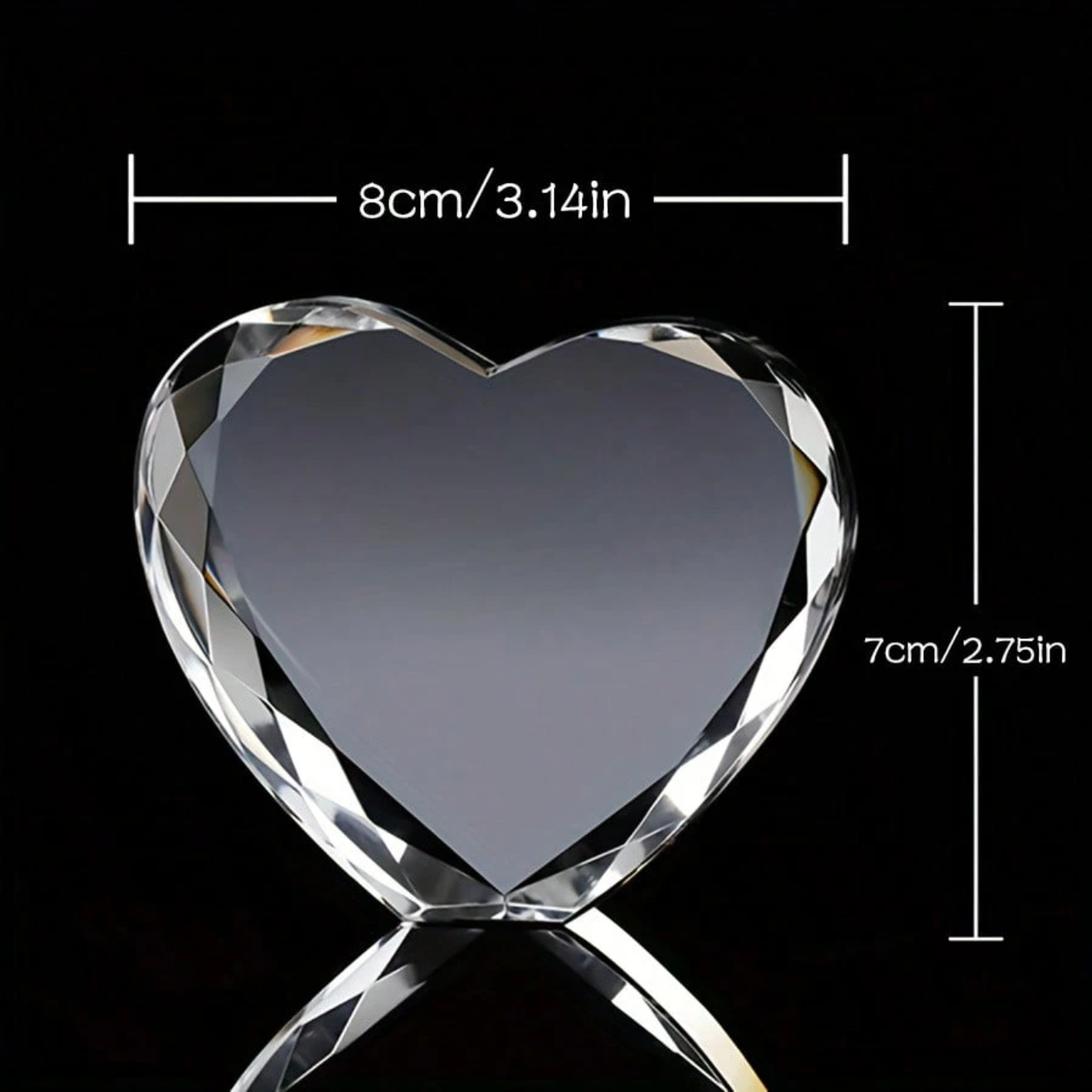 Personalized Laser Engraved Heart-Shaped Glass Portrait