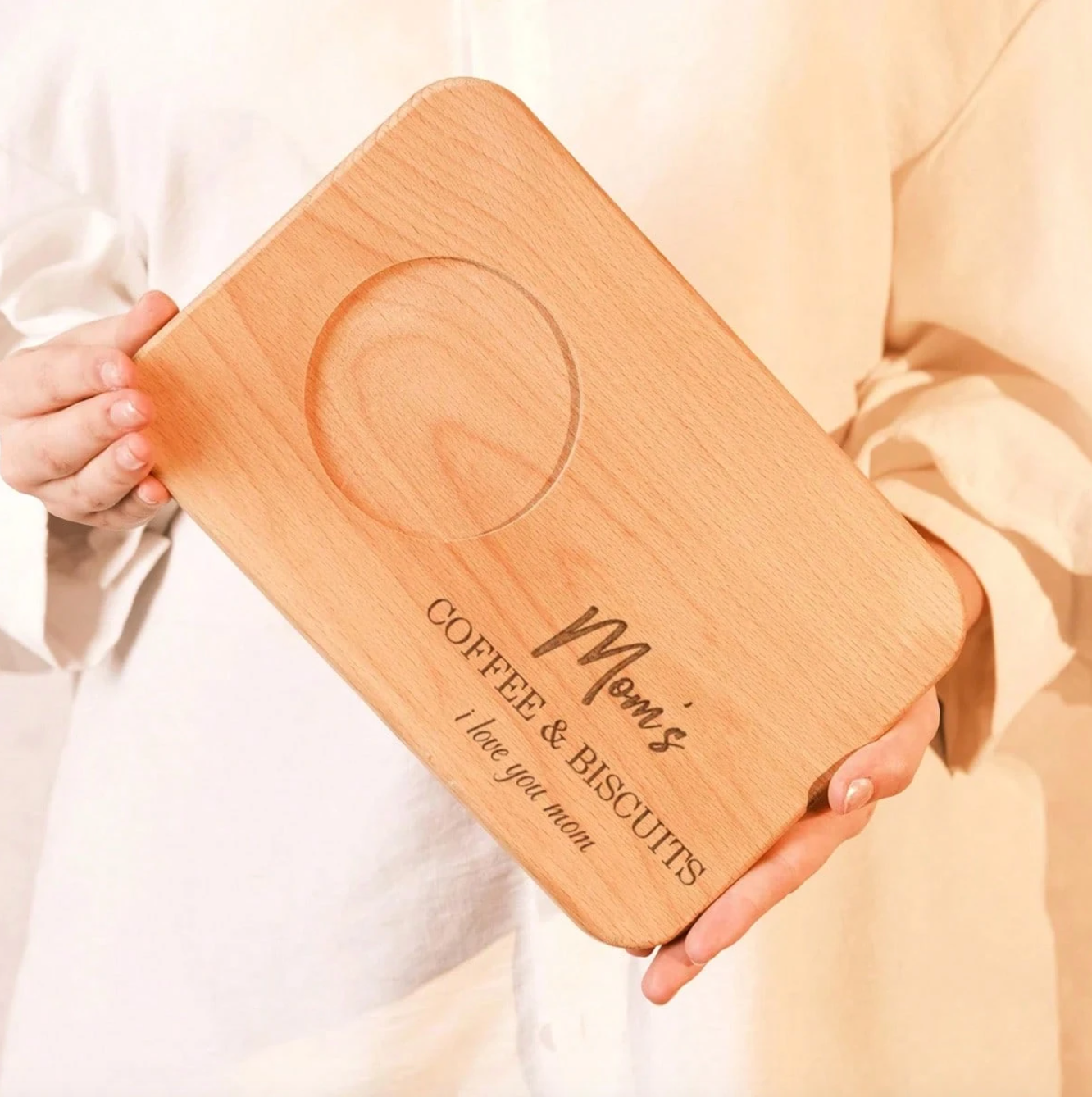Personalized Wooden Tea Biscuit Board