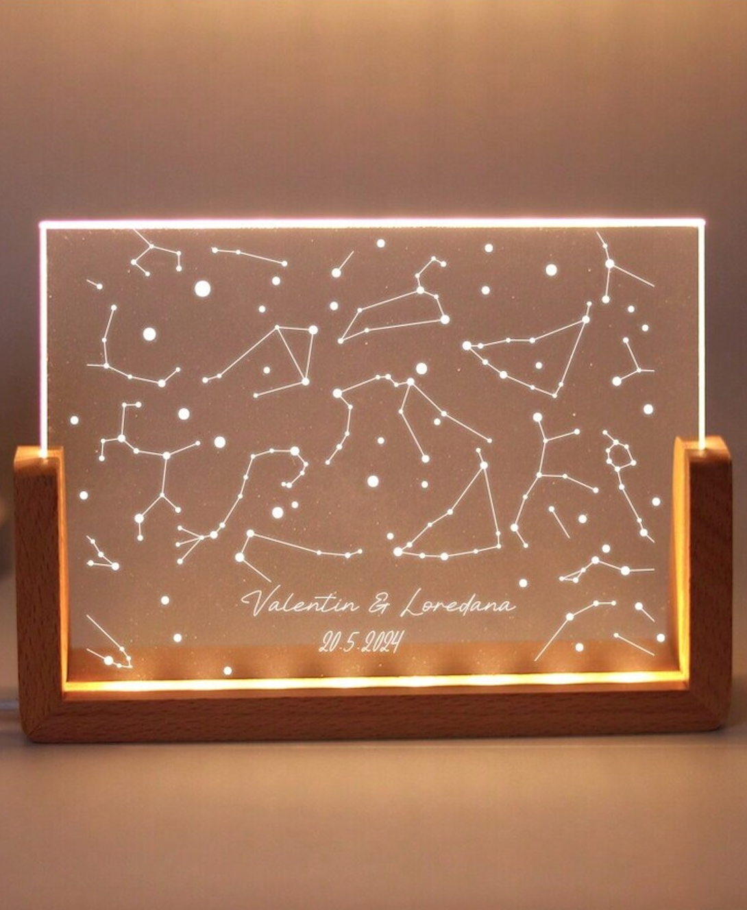 Personalized 3D Constellation LED Light