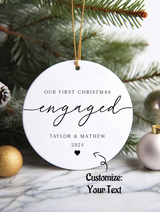 Personalized Christmas Engagement Ornament