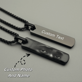 Personalized Couple Eye Photo Necklace